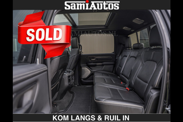 Dodge Ram LIMITED 5.7 V8 HEMI | TOP STAAT | €59950,- excl | BOM VOL | HUD | LUCHTVERING | STRIPING | BREDE WIELEN | OPEN UITLAAT KLEP | AD CREW CAB | DUBBELE CABINE | 5 PERSOONS |