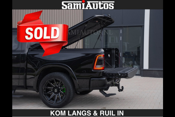 Dodge Ram LIMITED 5.7 V8 HEMI | TOP STAAT | €59950,- excl | BOM VOL | HUD | LUCHTVERING | STRIPING | BREDE WIELEN | OPEN UITLAAT KLEP | AD CREW CAB | DUBBELE CABINE | 5 PERSOONS |