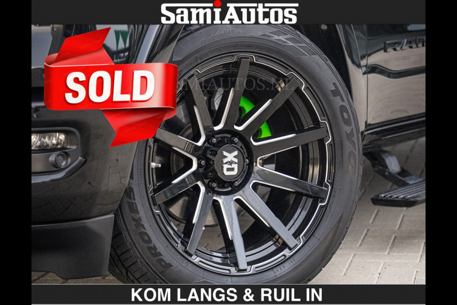 Dodge Ram LIMITED 5.7 V8 HEMI | TOP STAAT | €59950,- excl | BOM VOL | HUD | LUCHTVERING | STRIPING | BREDE WIELEN | OPEN UITLAAT KLEP | AD CREW CAB | DUBBELE CABINE | 5 PERSOONS |
