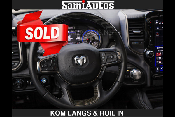 Dodge Ram LIMITED 5.7 V8 HEMI | TOP STAAT | €59950,- excl | BOM VOL | HUD | LUCHTVERING | STRIPING | BREDE WIELEN | OPEN UITLAAT KLEP | AD CREW CAB | DUBBELE CABINE | 5 PERSOONS |