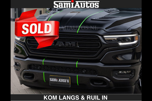 Dodge Ram LIMITED 5.7 V8 HEMI | TOP STAAT | €59950,- excl | BOM VOL | HUD | LUCHTVERING | STRIPING | BREDE WIELEN | OPEN UITLAAT KLEP | AD CREW CAB | DUBBELE CABINE | 5 PERSOONS |