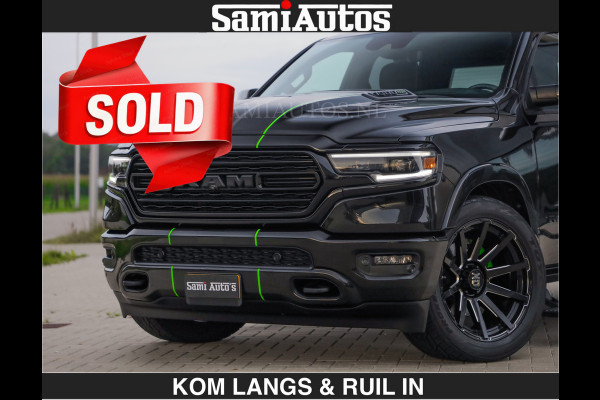 Dodge Ram LIMITED 5.7 V8 HEMI | TOP STAAT | €59950,- excl | BOM VOL | HUD | LUCHTVERING | STRIPING | BREDE WIELEN | OPEN UITLAAT KLEP | AD CREW CAB | DUBBELE CABINE | 5 PERSOONS |