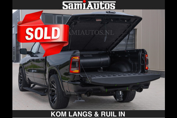 Dodge Ram LIMITED 5.7 V8 HEMI | TOP STAAT | €59950,- excl | BOM VOL | HUD | LUCHTVERING | STRIPING | BREDE WIELEN | OPEN UITLAAT KLEP | AD CREW CAB | DUBBELE CABINE | 5 PERSOONS |