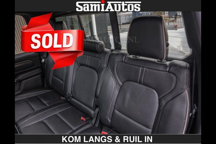 Dodge Ram LIMITED 5.7 V8 HEMI | TOP STAAT | €59950,- excl | BOM VOL | HUD | LUCHTVERING | STRIPING | BREDE WIELEN | OPEN UITLAAT KLEP | AD CREW CAB | DUBBELE CABINE | 5 PERSOONS |