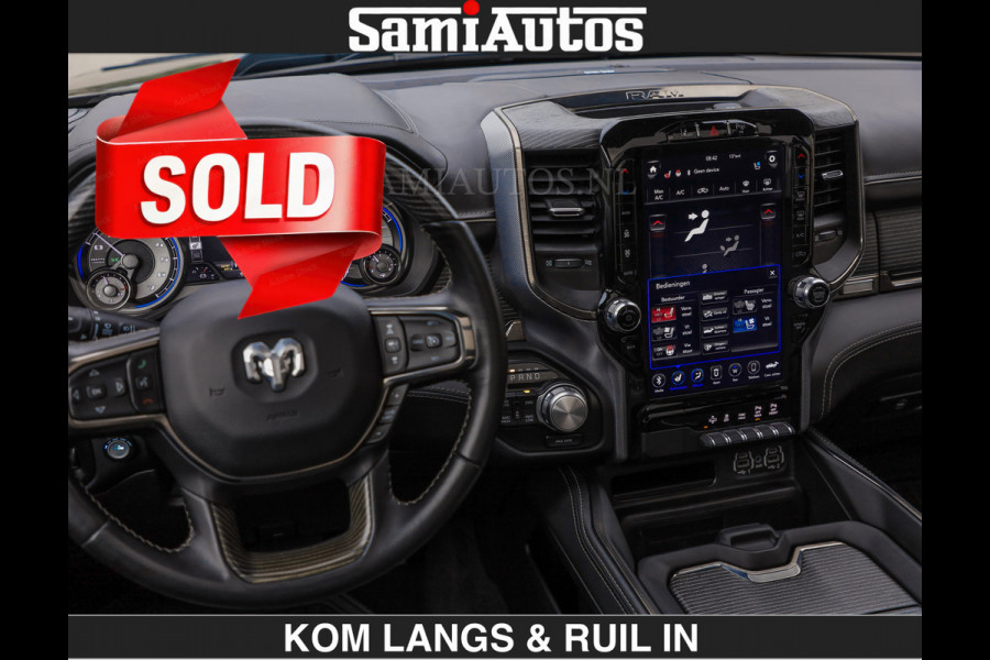 Dodge Ram LIMITED 5.7 V8 HEMI | TOP STAAT | €59950,- excl | BOM VOL | HUD | LUCHTVERING | STRIPING | BREDE WIELEN | OPEN UITLAAT KLEP | AD CREW CAB | DUBBELE CABINE | 5 PERSOONS |