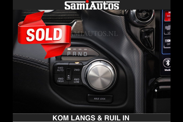 Dodge Ram LIMITED 5.7 V8 HEMI | TOP STAAT | €59950,- excl | BOM VOL | HUD | LUCHTVERING | STRIPING | BREDE WIELEN | OPEN UITLAAT KLEP | AD CREW CAB | DUBBELE CABINE | 5 PERSOONS |