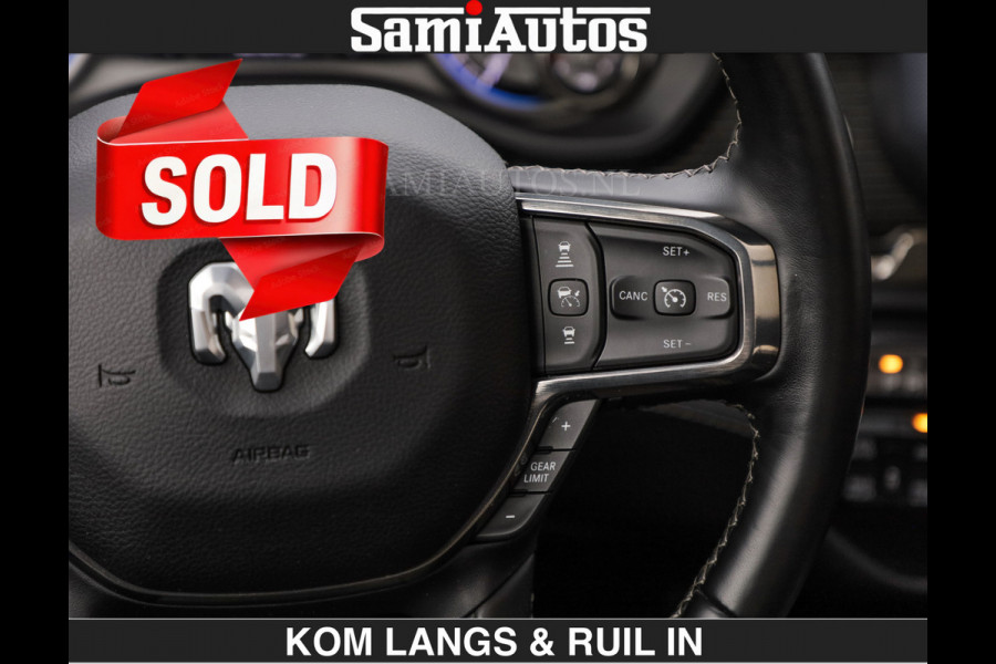 Dodge Ram LIMITED 5.7 V8 HEMI | TOP STAAT | €59950,- excl | BOM VOL | HUD | LUCHTVERING | STRIPING | BREDE WIELEN | OPEN UITLAAT KLEP | AD CREW CAB | DUBBELE CABINE | 5 PERSOONS |