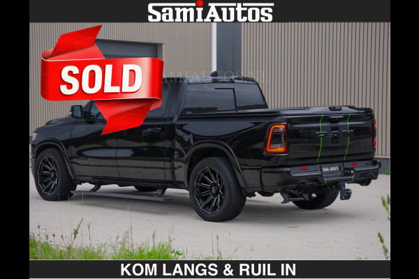 Dodge Ram LIMITED 5.7 V8 HEMI | TOP STAAT | €59950,- excl | BOM VOL | HUD | LUCHTVERING | STRIPING | BREDE WIELEN | OPEN UITLAAT KLEP | AD CREW CAB | DUBBELE CABINE | 5 PERSOONS |