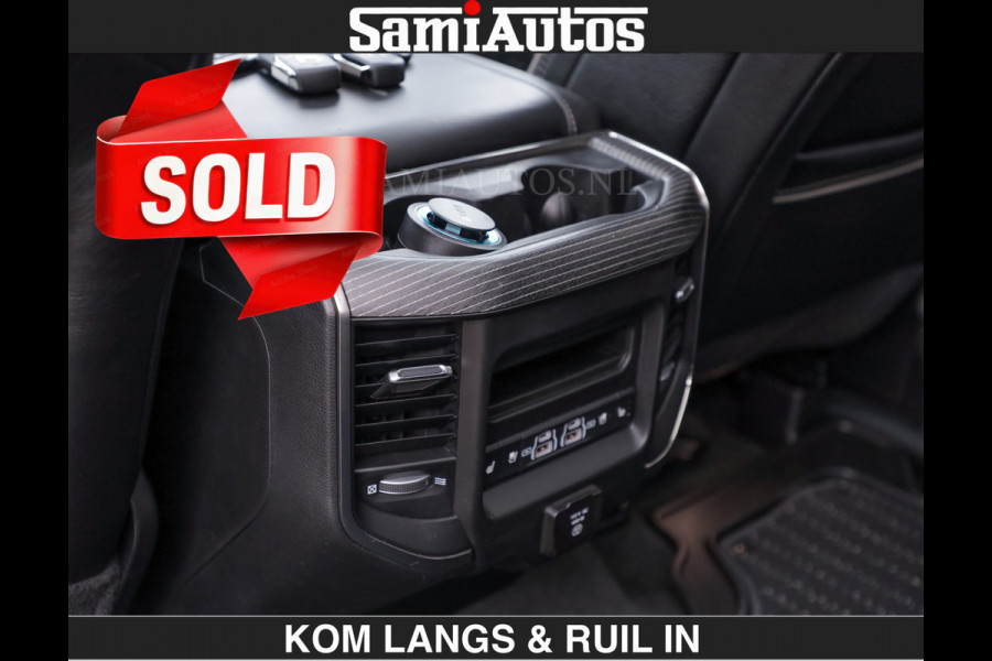 Dodge Ram LIMITED 5.7 V8 HEMI | TOP STAAT | €59950,- excl | BOM VOL | HUD | LUCHTVERING | STRIPING | BREDE WIELEN | OPEN UITLAAT KLEP | AD CREW CAB | DUBBELE CABINE | 5 PERSOONS |