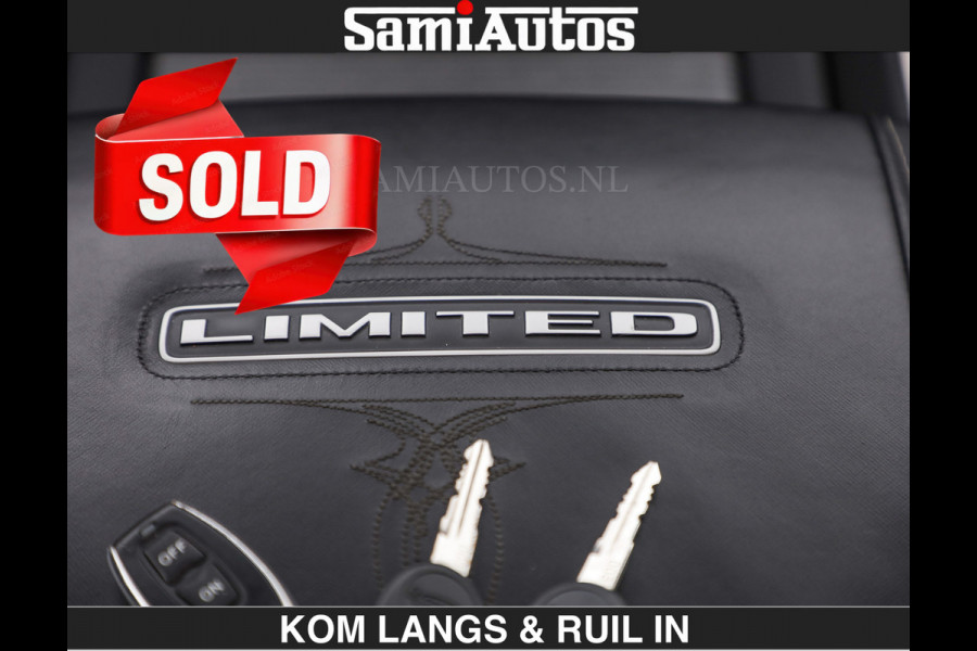 Dodge Ram LIMITED 5.7 V8 HEMI | TOP STAAT | €59950,- excl | BOM VOL | HUD | LUCHTVERING | STRIPING | BREDE WIELEN | OPEN UITLAAT KLEP | AD CREW CAB | DUBBELE CABINE | 5 PERSOONS |