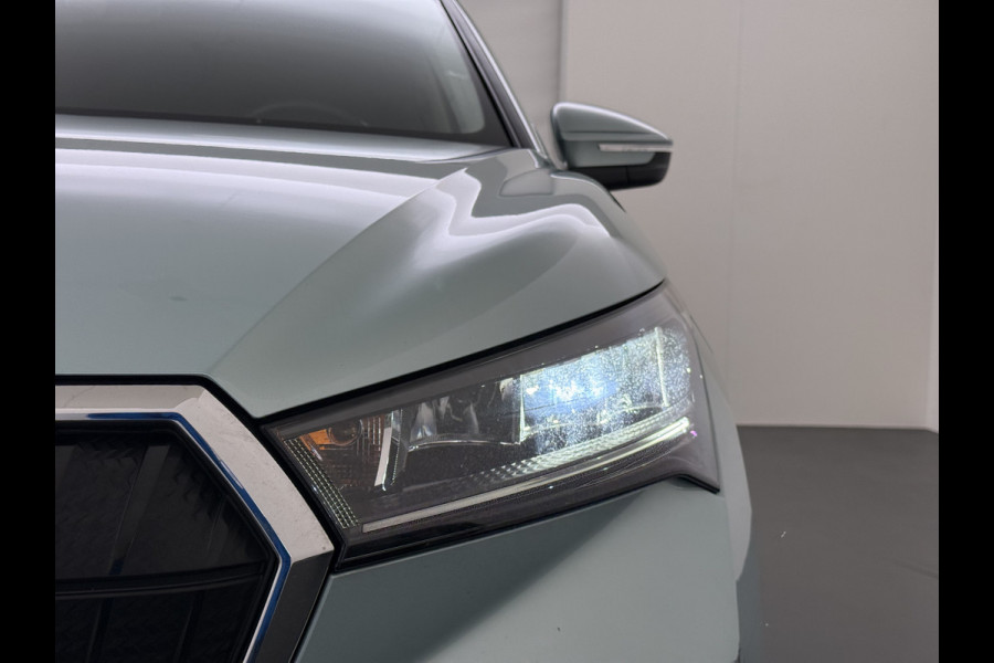 Škoda ENYAQ iV 80 204PK SOH 90% Leder Panoramadak 21" Lmv Stuurverwarming Camera Keyless entry Apple Carplay Android Auto Ecc Pdc P-Assist Cruise Control Draadloze telefoonlader Privacy Glas 1e Eigenaar Dealeronderhouden Origineel Nederlandse Auto