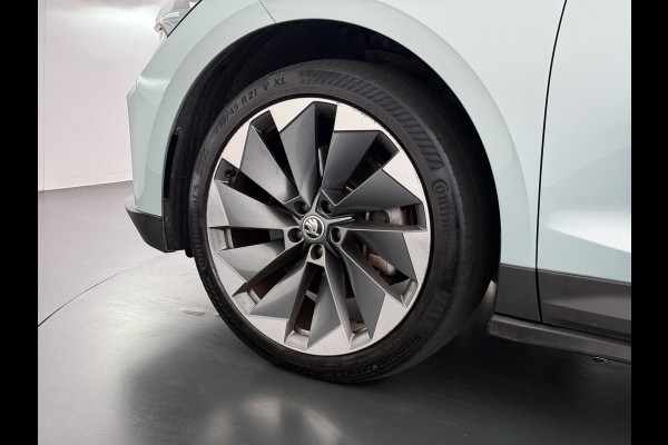 Škoda ENYAQ iV 80 204PK SOH 90% Leder Panoramadak 21" Lmv Stuurverwarming Camera Keyless entry Apple Carplay Android Auto Ecc Pdc P-Assist Cruise Control Draadloze telefoonlader Privacy Glas 1e Eigenaar Dealeronderhouden Origineel Nederlandse Auto