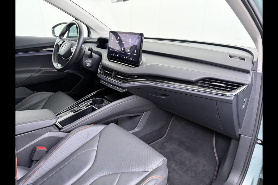 Škoda ENYAQ iV 80 204PK SOH 90% Leder Panoramadak 21" Lmv Stuurverwarming Camera Keyless entry Apple Carplay Android Auto Ecc Pdc P-Assist Cruise Control Draadloze telefoonlader Privacy Glas 1e Eigenaar Dealeronderhouden Origineel Nederlandse Auto