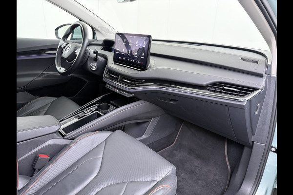 Škoda ENYAQ iV 80 204PK SOH 90% Leder Panoramadak 21" Lmv Stuurverwarming Camera Keyless entry Apple Carplay Android Auto Ecc Pdc P-Assist Cruise Control Draadloze telefoonlader Privacy Glas 1e Eigenaar Dealeronderhouden Origineel Nederlandse Auto