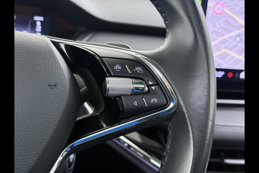 Škoda ENYAQ iV 80 204PK SOH 90% Leder Panoramadak 21" Lmv Stuurverwarming Camera Keyless entry Apple Carplay Android Auto Ecc Pdc P-Assist Cruise Control Draadloze telefoonlader Privacy Glas 1e Eigenaar Dealeronderhouden Origineel Nederlandse Auto