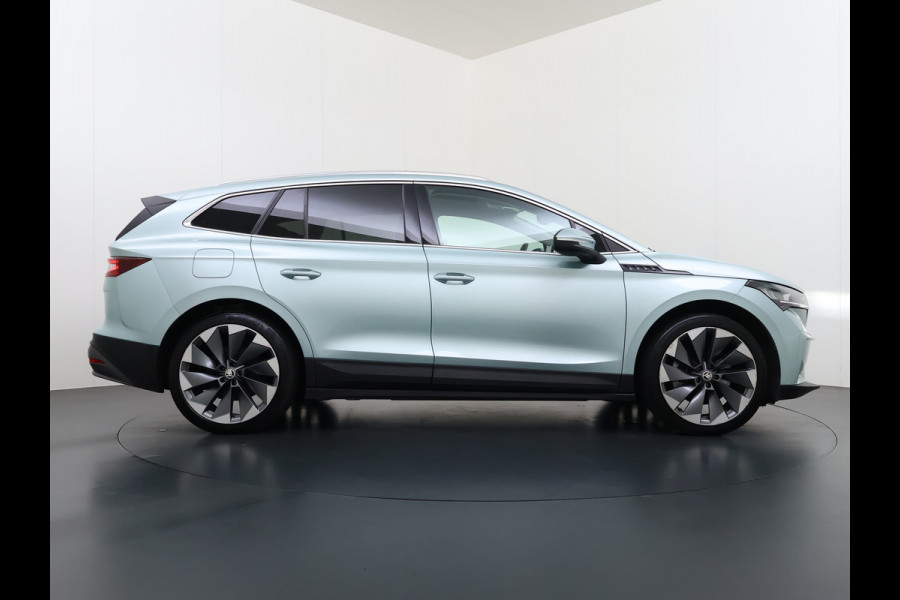 Škoda ENYAQ iV 80 204PK SOH 90% Leder Panoramadak 21" Lmv Stuurverwarming Camera Keyless entry Apple Carplay Android Auto Ecc Pdc P-Assist Cruise Control Draadloze telefoonlader Privacy Glas 1e Eigenaar Dealeronderhouden Origineel Nederlandse Auto