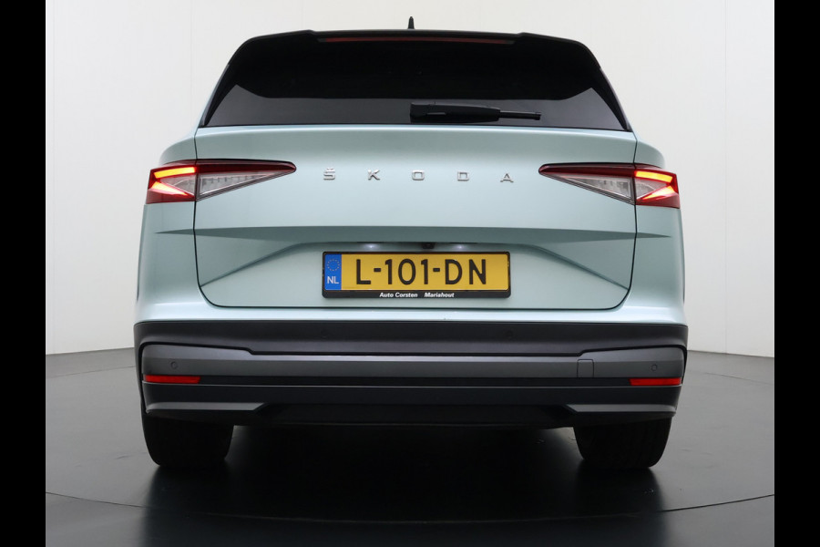 Škoda ENYAQ iV 80 204PK SOH 90% Leder Panoramadak 21" Lmv Stuurverwarming Camera Keyless entry Apple Carplay Android Auto Ecc Pdc P-Assist Cruise Control Draadloze telefoonlader Privacy Glas 1e Eigenaar Dealeronderhouden Origineel Nederlandse Auto
