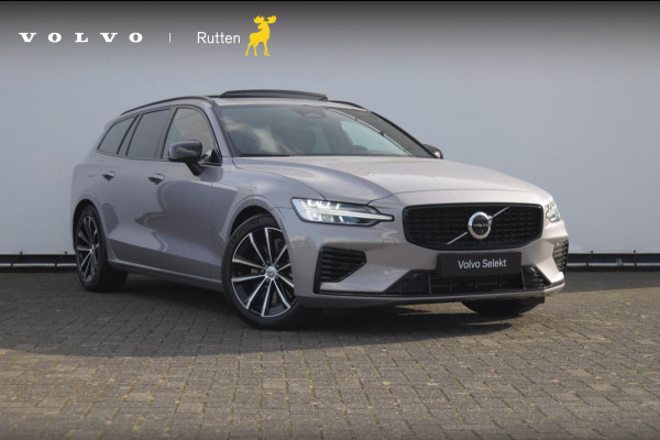 Volvo V60 T8 455PK Automaat Plug-in hybrid AWD Plus Dark Trekhaak / Head up display / / Trekhaak / Panoramadak / Keyless entry / Elektrische achterklep / Stoel - en stuurwielverwarming / BLIS / Adaptieve cruise control / Parkeersensoren met camera