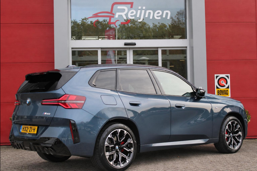 BMW X3 M50 xDrive 399PK M-SPORT PRO | PANORAMA DAK | HARMAN KARDON AUDIO SYSTEM | COMFORT PACK: (STOELVENTILATIE OP DE VOORSTOELEN, ELEKTRISCH VERWARMBARE VOORSTOELEN EN BUITENSTE ZITPLAATSEN ACHTERIN, HANDBEDIENDE ZONNESCHERMEN VOOR ACHTERPORTIERRUITEN) | PREMIUM PACK: (ELEKTRISCH VERSTELBARE LENDESTEUN VOOR BESTUURDER EN PASSAGIER, TRAVEL EN COMFORT SYSTEEM, ADAPTIEVE LED KOPLAMPEN) | PROFESSIONAL PACK: (PARKING ASSISTANT PLUS, DRIVING ASSISTANT PLUS, INTERIEURCAMERA, BMW LIVE COCKPIT PROFESSIONAL) | SHADOW LINE | NAVIGATIE | DRAADLOZE APPLE CARPLAY/ANDROID AUTO | DUBBELE D