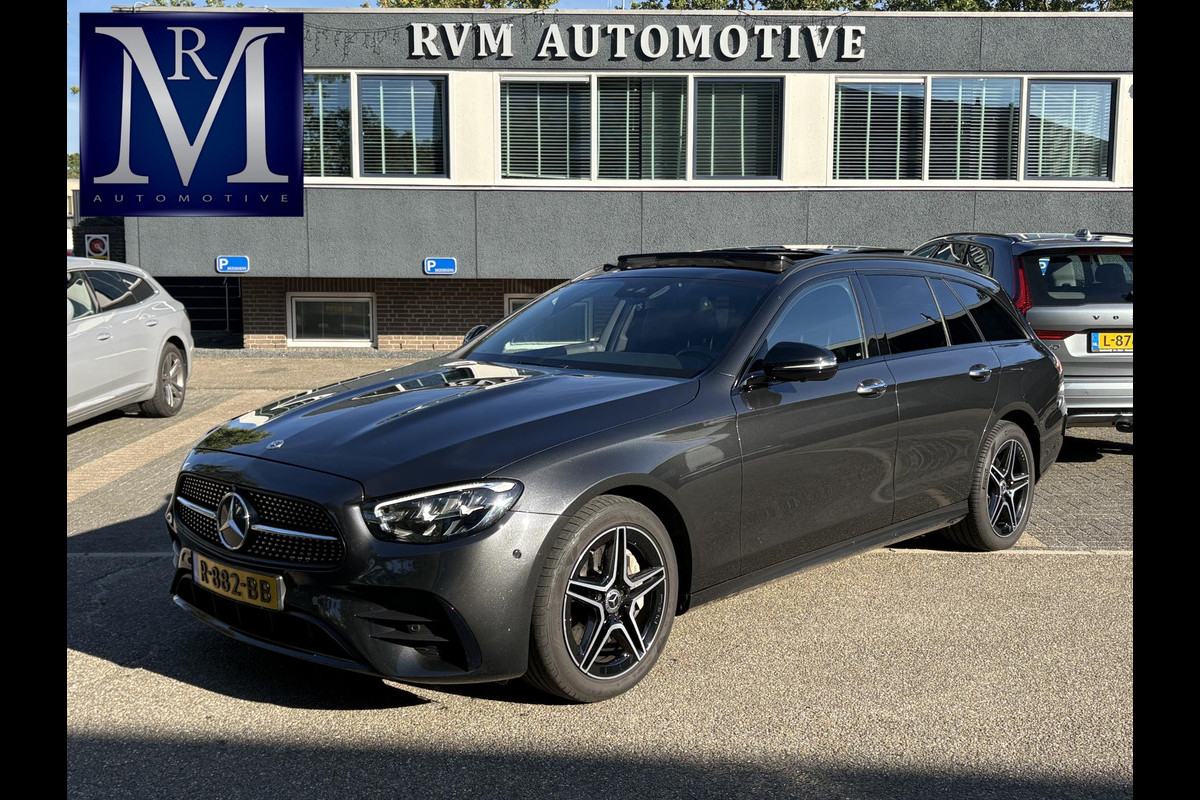 Mercedes-Benz E-Klasse Estate 300 e Business Solution AMG MERCEDES GARANTIE T/M 03-2028 | SOH 93% | PANORAMADAK | ELEKTRISCHE TREKHAAK | DEALER ONDERHOUDEN | APPLE CARPLAY/ANDROID AUTO | BURMESTER AUDIO | 360° CAMERA |