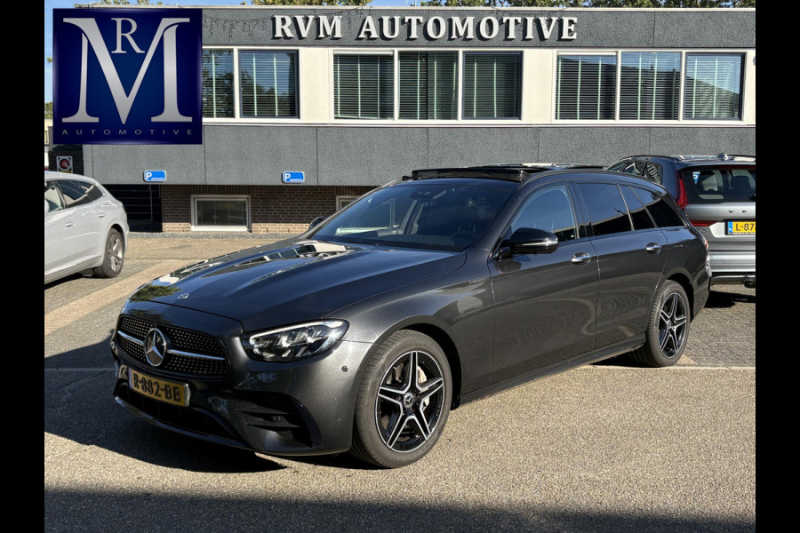 Mercedes-Benz E-Klasse Estate 300 e Business Solution AMG MERCEDES GARANTIE T/M 03-2028 | SOH 93% | PANORAMADAK | ELEKTRISCHE TREKHAAK | DEALER ONDERHOUDEN | APPLE CARPLAY/ANDROID AUTO | BURMESTER AUDIO | 360° CAMERA |
