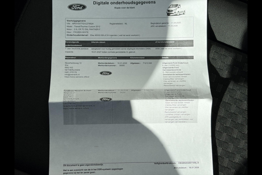 Ford Transit Custom 300 2.0 TDCI L1H1*HAAK*CAM*A/C*CRUISE*3-PERS*PDC*