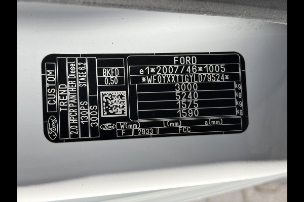 Ford Transit Custom 300 2.0 TDCI L1H1*HAAK*CAM*A/C*CRUISE*3-PERS*PDC*