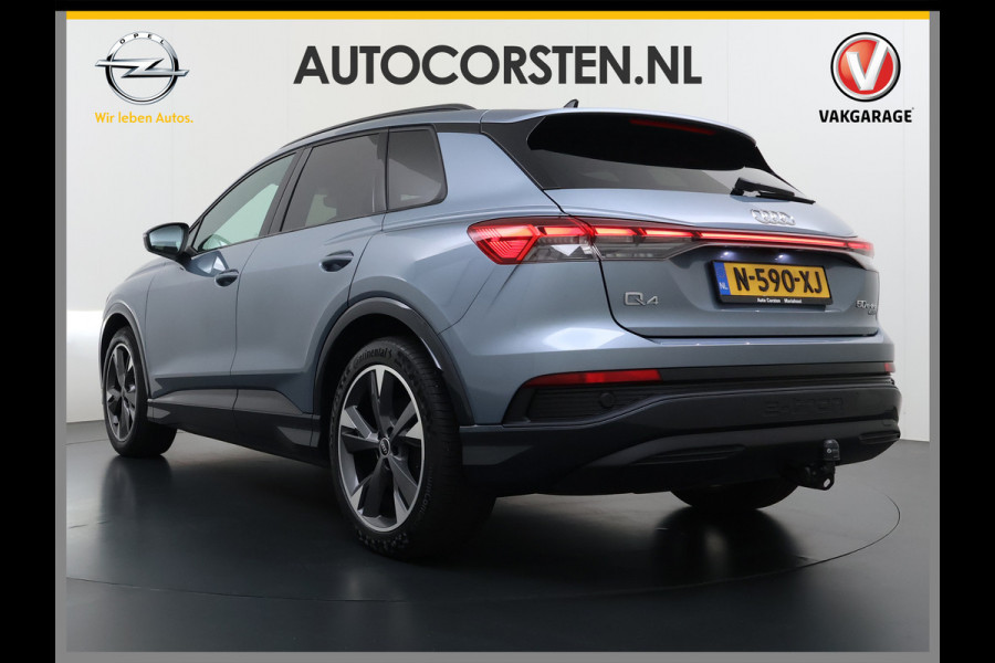 Audi Q4 e-tron SOH 92% 300PK Quattro Launch Edition Advanced Plus 82kWh Warmtepomp Adap.Cruise Trekhaak Head-Up Camera Elek.Stoelen+Memory +Ver Keyless advanced Apple Carplay/Android Auto Bluetooth Privacy Glas Lmv Matrix-Led Isofix 1.200KG Trekgewicht Origineel Nederlandse Auto