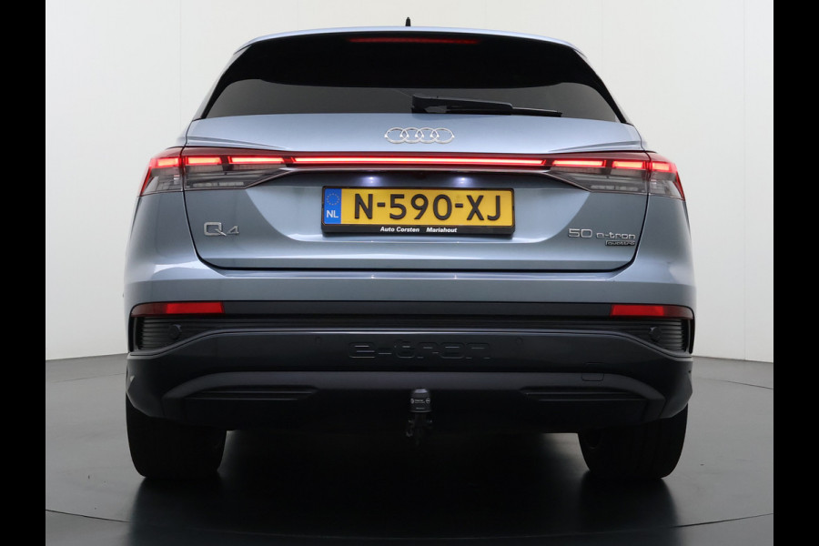 Audi Q4 e-tron SOH 92% 300PK Quattro Launch Edition Advanced Plus 82kWh Warmtepomp Adap.Cruise Trekhaak Head-Up Camera Elek.Stoelen+Memory +Ver Keyless advanced Apple Carplay/Android Auto Bluetooth Privacy Glas Lmv Matrix-Led Isofix 1.200KG Trekgewicht Origineel Nederlandse Auto