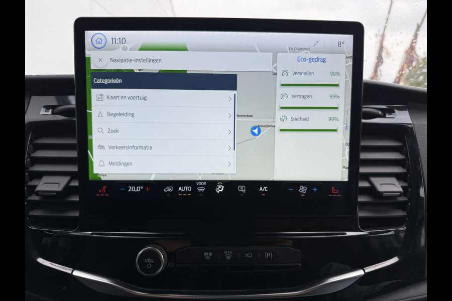 Ford E-Transit 68kWh 184PK L4H3 317km WLTP 94.9% (SOH) BEV Snelladen Carplay Climate control Camera Parkeersensoren v+a Stoelverwarming