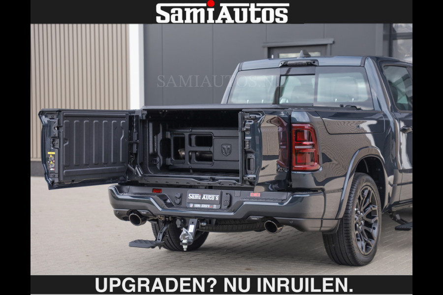 Dodge Ram LIMITED 5.7 V8 HEMI | € 79.950 excl excl | MAXIMAAL UITGERUST | NIEUWE KLEUR Forged Blue Metallic met Ebony Red interior seats | DUBBELE CABINE | 5 PERSOONS | DC | Allernieuwste Limited in nieuwe kleur Forged Blue  – volledig uitgerust met alle opties.