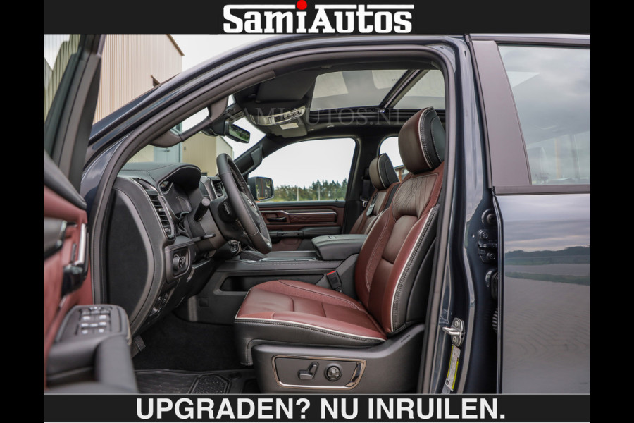 Dodge Ram LIMITED 5.7 V8 HEMI | € 79.950 excl excl | MAXIMAAL UITGERUST | NIEUWE KLEUR Forged Blue Metallic met Ebony Red interior seats | DUBBELE CABINE | 5 PERSOONS | DC | Allernieuwste Limited in nieuwe kleur Forged Blue  – volledig uitgerust met alle opties.