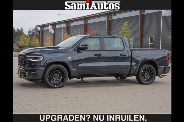 Dodge Ram LIMITED 5.7 V8 HEMI | € 79.950 excl excl | MAXIMAAL UITGERUST | NIEUWE KLEUR Forged Blue Metallic met Ebony Red interior seats | DUBBELE CABINE | 5 PERSOONS | DC | Allernieuwste Limited in nieuwe kleur Forged Blue  – volledig uitgerust met alle opties.