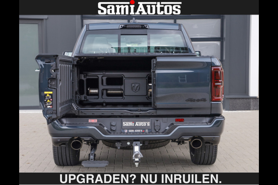 Dodge Ram LIMITED 5.7 V8 HEMI | € 79.950 excl excl | MAXIMAAL UITGERUST | NIEUWE KLEUR Forged Blue Metallic met Ebony Red interior seats | DUBBELE CABINE | 5 PERSOONS | DC | Allernieuwste Limited in nieuwe kleur Forged Blue  – volledig uitgerust met alle opties.