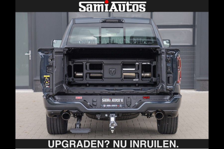 Dodge Ram LIMITED 5.7 V8 HEMI | € 79.950 excl excl | MAXIMAAL UITGERUST | NIEUWE KLEUR Forged Blue Metallic met Ebony Red interior seats | DUBBELE CABINE | 5 PERSOONS | DC | Allernieuwste Limited in nieuwe kleur Forged Blue  – volledig uitgerust met alle opties.