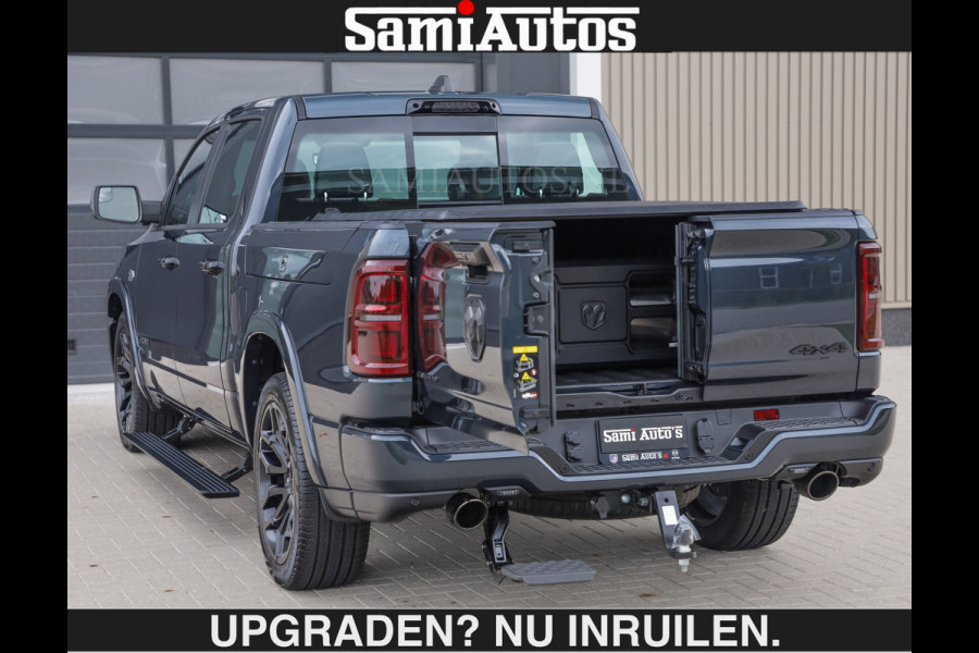 Dodge Ram LIMITED 5.7 V8 HEMI | € 79.950 excl excl | MAXIMAAL UITGERUST | NIEUWE KLEUR Forged Blue Metallic met Ebony Red interior seats | DUBBELE CABINE | 5 PERSOONS | DC | Allernieuwste Limited in nieuwe kleur Forged Blue  – volledig uitgerust met alle opties.