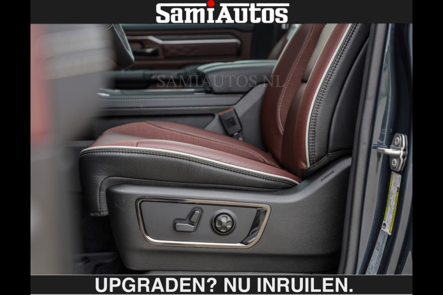 Dodge Ram LIMITED 5.7 V8 HEMI | € 79.950 excl excl | MAXIMAAL UITGERUST | NIEUWE KLEUR Forged Blue Metallic met Ebony Red interior seats | DUBBELE CABINE | 5 PERSOONS | DC | Allernieuwste Limited in nieuwe kleur Forged Blue  – volledig uitgerust met alle opties.