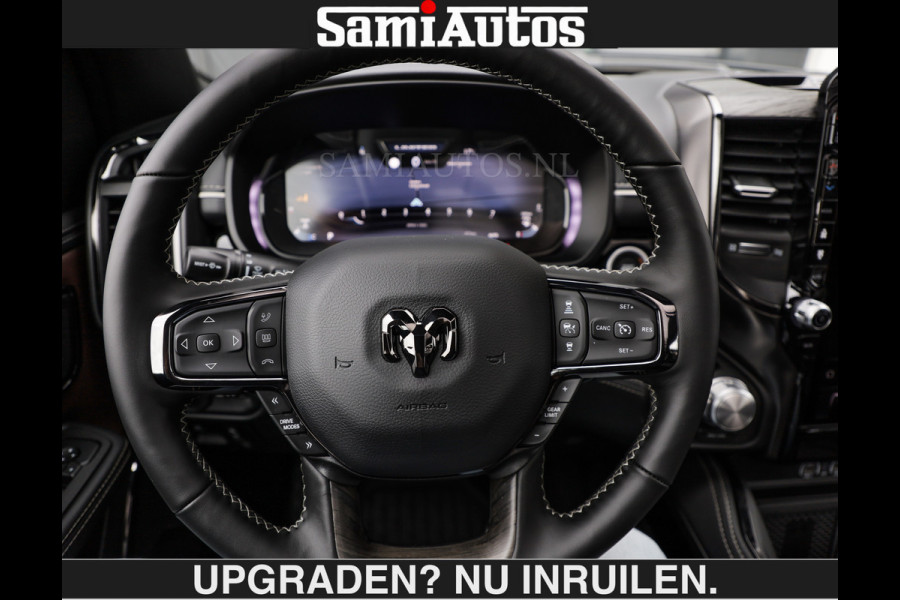 Dodge Ram LIMITED 5.7 V8 HEMI | € 79.950 excl excl | MAXIMAAL UITGERUST | NIEUWE KLEUR Forged Blue Metallic met Ebony Red interior seats | DUBBELE CABINE | 5 PERSOONS | DC | Allernieuwste Limited in nieuwe kleur Forged Blue  – volledig uitgerust met alle opties.