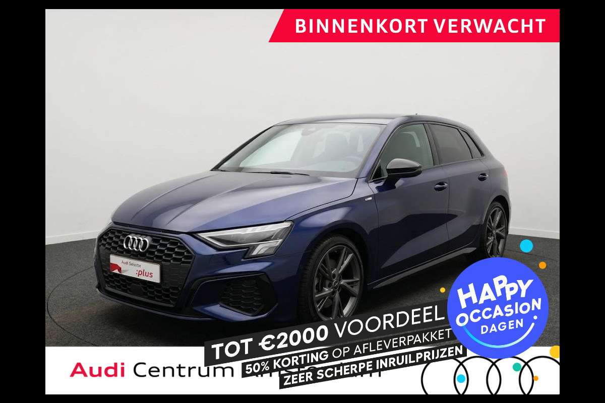 Audi A3 Sportback 35 TFSI S edition 150pk | Apple Carplay/Android Auto | Cruise control adaptief | Full-LED koplampen | Navigatiesysteem | Voorstoelen verwarmd | Lichtmetalen velgen 18",