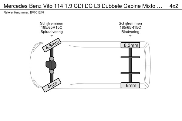 Mercedes-Benz Vito 114 1.9 CDI DC L3 Dubbele Cabine Mixto Automaat Cruise Control Climate Control Camera Achterklep