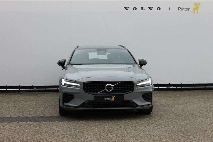 Volvo V60 T6 350PK Automaat Plug-in hybrid AWD Plus Dark Long Range / Google infotainment / 360 graden camera / Stoelverwarming / Stuurwielverwarming / Semi elektrisch weklapbare trekhaak