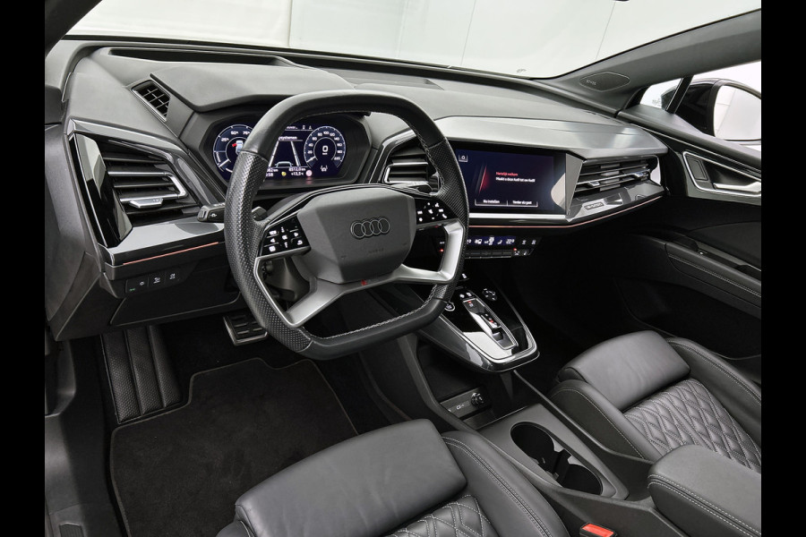 Audi Q4 50 e-tron SOH 90% Quattro Launch edition S-Line Competition 220KW / 77 kWh / Warmtepomp / Panoramadak / Leder-sport / Sonos Sound / Pdc+Camera / Apk 02-2028