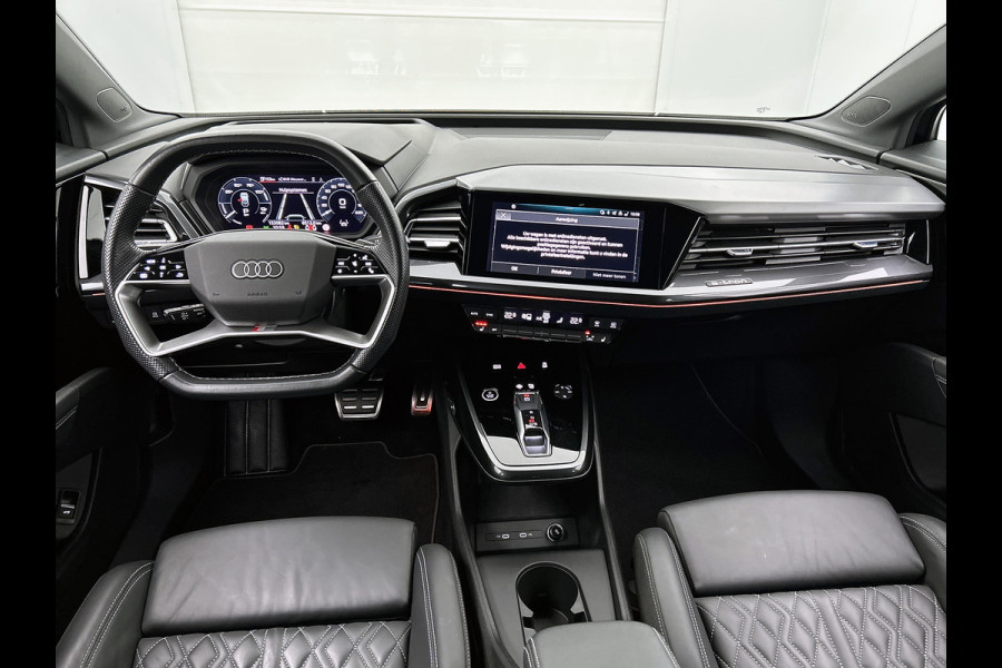 Audi Q4 50 e-tron SOH 90% Quattro Launch edition S-Line Competition 220KW / 77 kWh / Warmtepomp / Panoramadak / Leder-sport / Sonos Sound / Pdc+Camera / Apk 02-2028