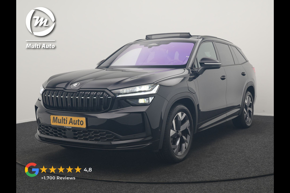 Škoda Kodiaq 1.5 TSI Sportline Business PHEV 204pk Dealer O.H | Panodak | Trekhaak Af Fabriek | Adaptive Cruise | Head Up | 360 Camera | Canton | Alcantara Sportstoelen Memory & Verwarmd | Stuur Verwarmd | Keyless | Sfeerverlichting | Apple Carplay | DAB | Navigatie | Virtual | 19"L.M | Plug In Hybrid |