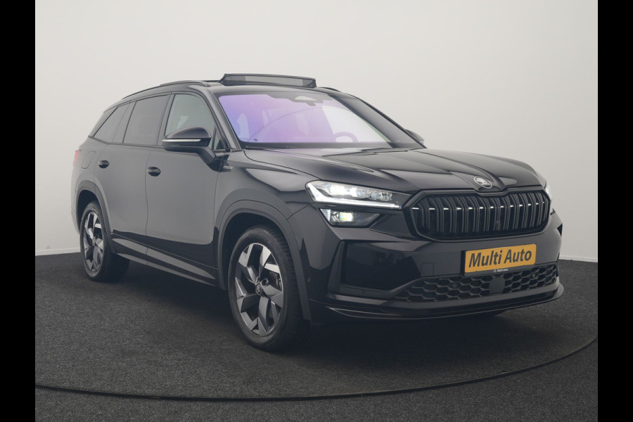 Škoda Kodiaq 1.5 TSI Sportline Business PHEV 204pk Dealer O.H | Panodak | Trekhaak Af Fabriek | Adaptive Cruise | Head Up | 360 Camera | Canton | Alcantara Sportstoelen Memory & Verwarmd | Stuur Verwarmd | Keyless | Sfeerverlichting | Apple Carplay | DAB | Navigatie | Virtual | 19"L.M | Plug In Hybrid |