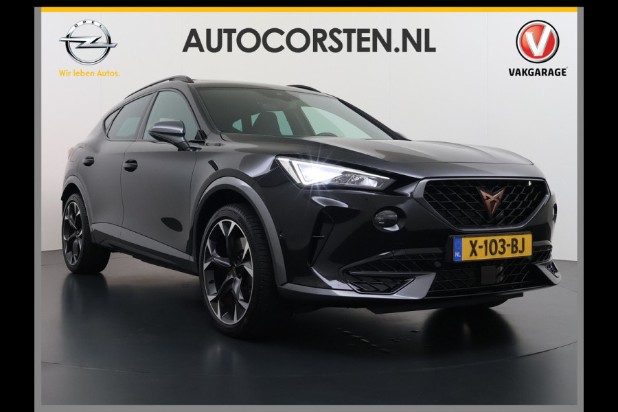 CUPRA Formentor 1.4T 245PK e-Hybrid VZ Performance SOH 100% Trekhaak Panoramadak Adap.Cruise Stoel+Stuurverwarming Elek.Achterklep 3-Zone Ecc Na Apple Carplay/Android Auto DAB Isofix Licht-/regensensor Draadloze lader Dodehoekdetectie File assistent 1e Eigenaar Origineel Nederlandse Auto