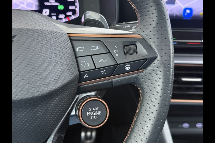 CUPRA Formentor 1.4T 245PK e-Hybrid VZ Performance SOH 100% Trekhaak Panoramadak Adap.Cruise Stoel+Stuurverwarming Elek.Achterklep 3-Zone Ecc Na Apple Carplay/Android Auto DAB Isofix Licht-/regensensor Draadloze lader Dodehoekdetectie File assistent 1e Eigenaar Origineel Nederlandse Auto
