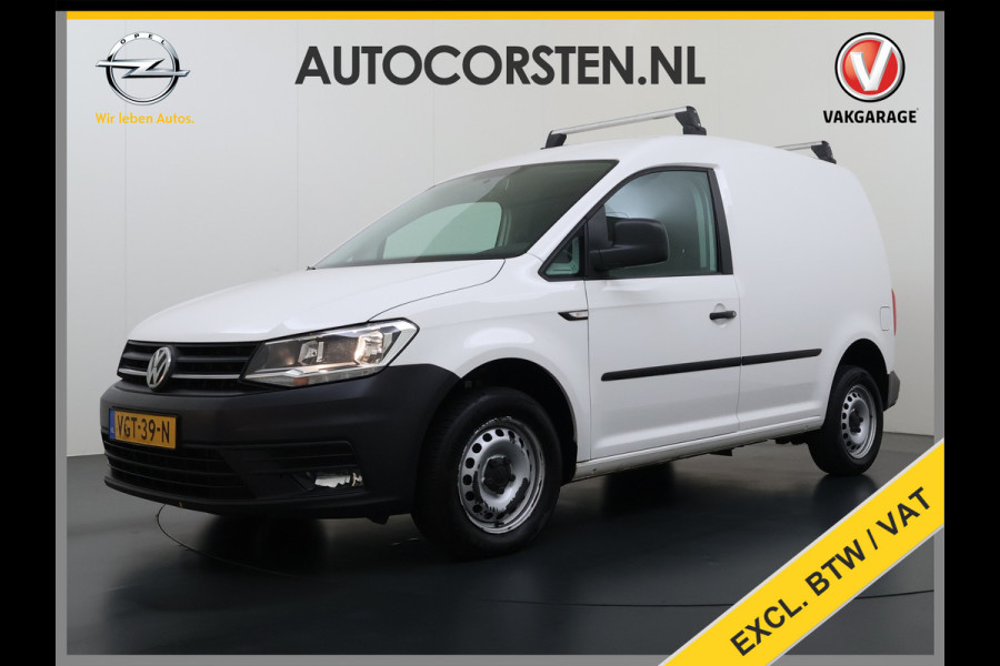 Volkswagen Caddy 2.0TDI Trekhaak Navi Euro 6 Airco Apple Carplay/Android Auto Cruise Control Bluetooth L1H1 BMT Trendline Betonplex Vloer Laden Schuifdeur Wandbetimmering 1.400kg Trekgewicht 1e Eigenaar
