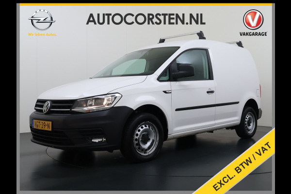 Volkswagen Caddy 2.0TDI Trekhaak Navi Euro 6 Airco Apple Carplay/Android Auto Cruise Control Bluetooth L1H1 BMT Trendline Betonplex Vloer Laden Schuifdeur Wandbetimmering 1.400kg Trekgewicht 1e Eigenaar