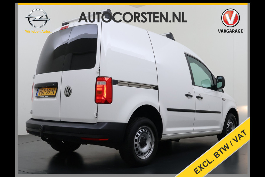 Volkswagen Caddy 2.0TDI Trekhaak Navi Euro 6 Airco Apple Carplay/Android Auto Cruise Control Bluetooth L1H1 BMT Trendline Betonplex Vloer Laden Schuifdeur Wandbetimmering 1.400kg Trekgewicht 1e Eigenaar